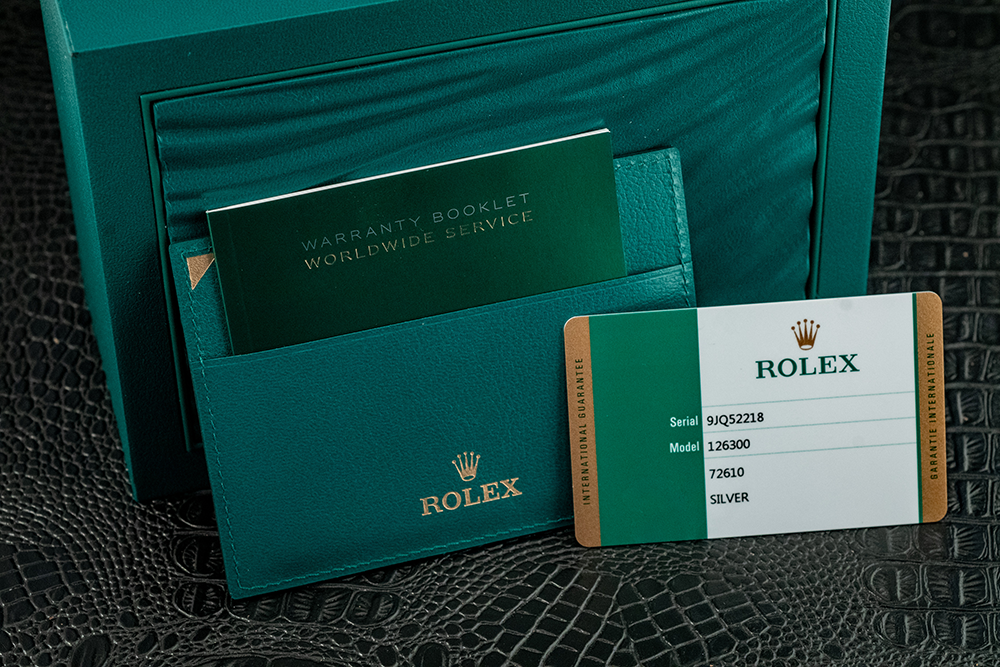 Rolex Datejust 41MM Oystersteel Ref 126300 Box And Papers 2019 Silver Oyster Bracelet Silver Bezel