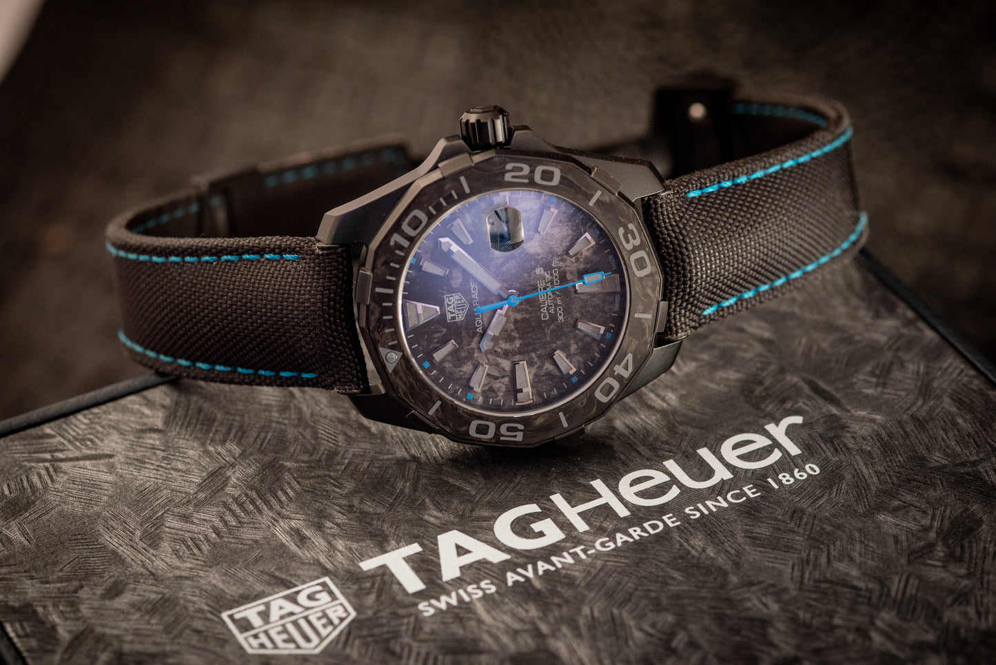 TAG Heuer Aquaracer Carbon Titanium Ref WBD218C.FC6447 Box And Papers