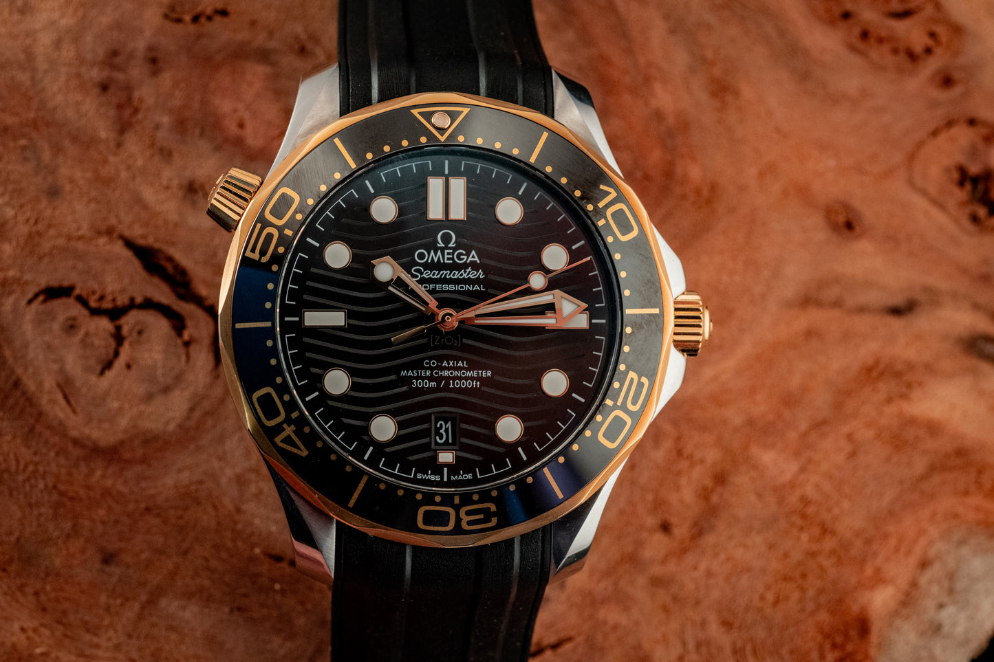 Omega Seamaster Senda Gold 300M Diver 2019 Box And Papers Ref 210.22.42.20.01.001
