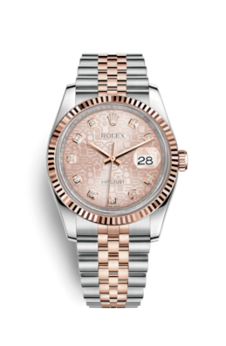 Rolex Datejust 36 Rolesor Everose Fluted / Jubilee / Pink Computer : Ref Number 116231-0058