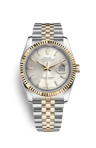 Rolex Datejust 36 Rolesor Yellow Fluted / Jubilee / Silver : Ref Number 116233-0148