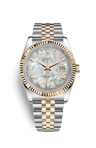 Rolex Datejust 36 Rolesor Yellow Fluted / Jubilee / MOP : Ref Number 116233-0152