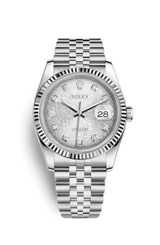 Rolex Datejust 36 Stainless Steel Fluted / Jubilee / Silver Computer : Ref Number 116234-0087