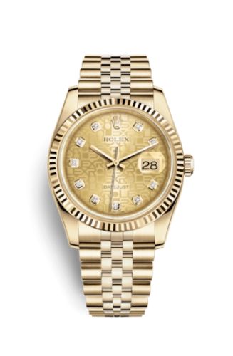 Rolex Datejust 36 Yellow Gold Fluted / Jubilee / Champagne Computer : Ref Number 116238-0058