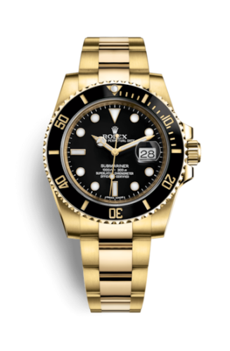 Rolex Submariner Date Yellow Gold / Black : Ref Number 116618ln-0001