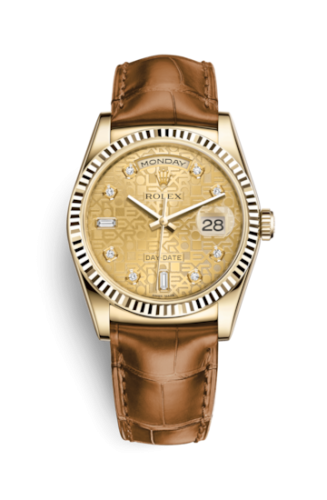 Rolex Day-Date 36 Yellow Gold / Strap / Champagne Computer : Ref Number 118138-0084