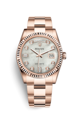 Rolex Day-Date 36 Everose Fluted / Oyster / Oxford MOP : Ref Number 118235f-0112