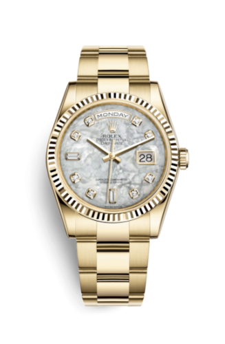 Rolex Day-Date 36 Yellow Gold Fluted / Oyster / MOP : Ref Number 118238-0152