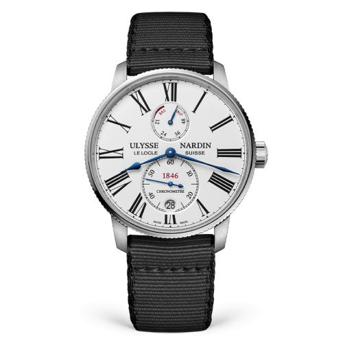 Ulysse Nardin Marine Torpilleur Stainless Steel / White / Fabric : Ref Number 1183-310-0A/0A