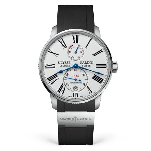 Ulysse Nardin Marine Torpilleur Stainless Steel / White / Rubber : Ref Number 1183-310-3/40