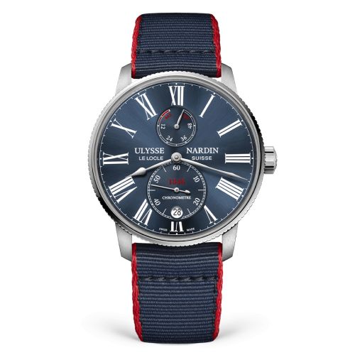 Ulysse Nardin Marine Torpilleur Stainless Steel / Blue / Fabric : Ref Number 1183-310-3A/0A