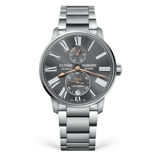 Ulysse Nardin Marine Torpilleur Stainless Steel / Grey / Bracelet : Ref Number 1183-310-7M/42-BQ
