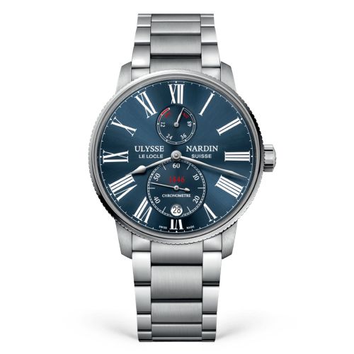 Ulysse Nardin Marine Torpilleur Stainless Steel / Blue / Bracelet : Ref Number 1183-310-7M/43