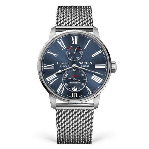 Ulysse Nardin Marine Torpilleur Stainless Steel / Blue / Mesh : Ref Number 1183-310-7MIL/43