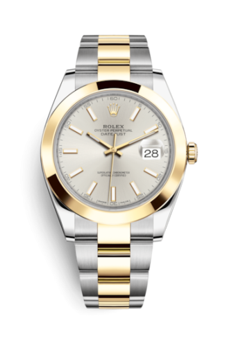 Rolex Datejust 41 Rolesor Yellow Smooth / Oyster / Silver : Ref Number 126303-0001