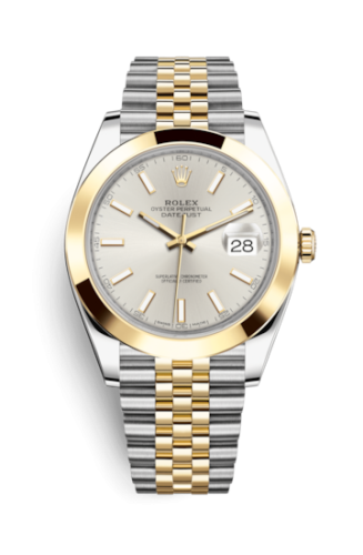 Rolex Datejust 41 Rolesor Yellow Smooth / Jubilee / Silver : Ref Number 126303-0002