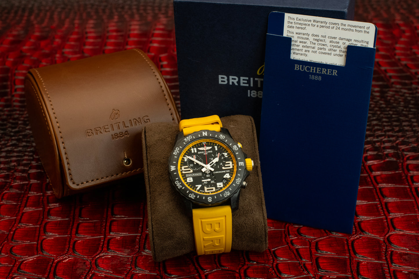 Breitling Endurance Pro Yellow Box And Electronic Papers Under Warranty Ref X82310A41B1S1