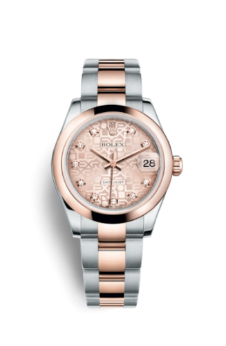 Rolex Datejust 31 Rolesor Everose Domed / Oyster / Pink Computer : Ref Number 178241-0012