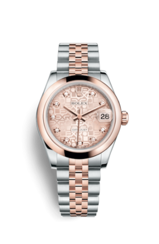 Rolex Datejust 31 Rolesor Everose Domed / Jubilee / Pink Computer : Ref Number 178241-0044