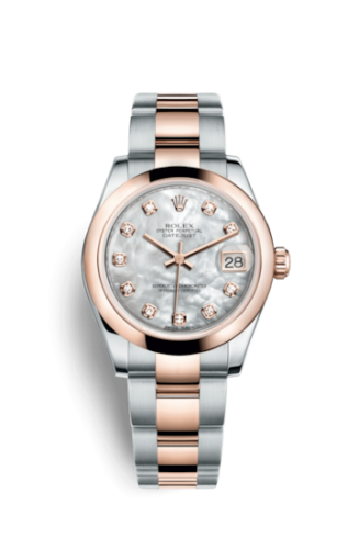 Rolex Datejust 31 Rolesor Everose Domed / Oyster / MOP : Ref Number 178241-0060