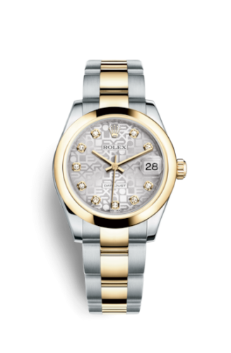 Rolex Datejust 31 Rolesor Yellow Domed / Oyster / Silver Computer : Ref Number 178243-0029