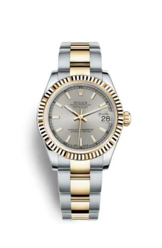 Rolex Datejust 31 Rolesor Yellow Fluted / Oyster / Silver : Ref Number 178273-0011
