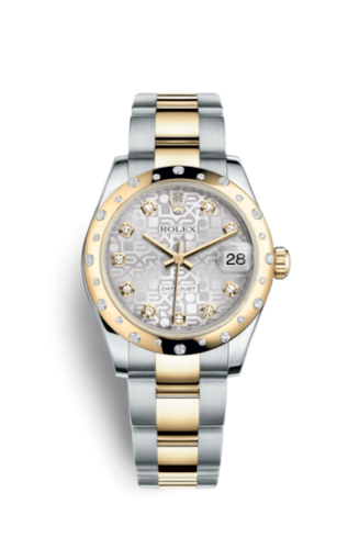 Rolex Datejust 31 Rolesor Yellow Domed Diamond / Oyster / Silver Computer : Ref Number 178343-0043