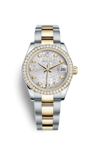 Rolex Datejust 31 Rolesor Yellow Diamond / Oyster / Silver Computer : Ref Number 178383-0022