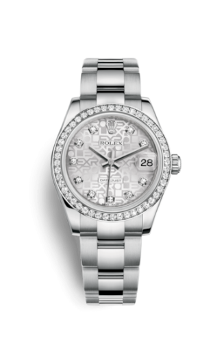 Rolex Datejust 31 Stainless Steel Diamond / Oyster / Silver Computer : Ref Number 178384-0015