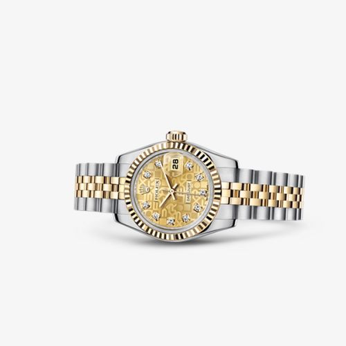 Rolex Lady-Datejust 26 Rolesor Fluted Computer Diamond Jubilee : Ref Number 179173-0090