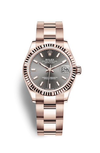 Rolex Datejust 31 Rose Gold / Fluted / Grey / Oyster : Ref Number 278275-0026