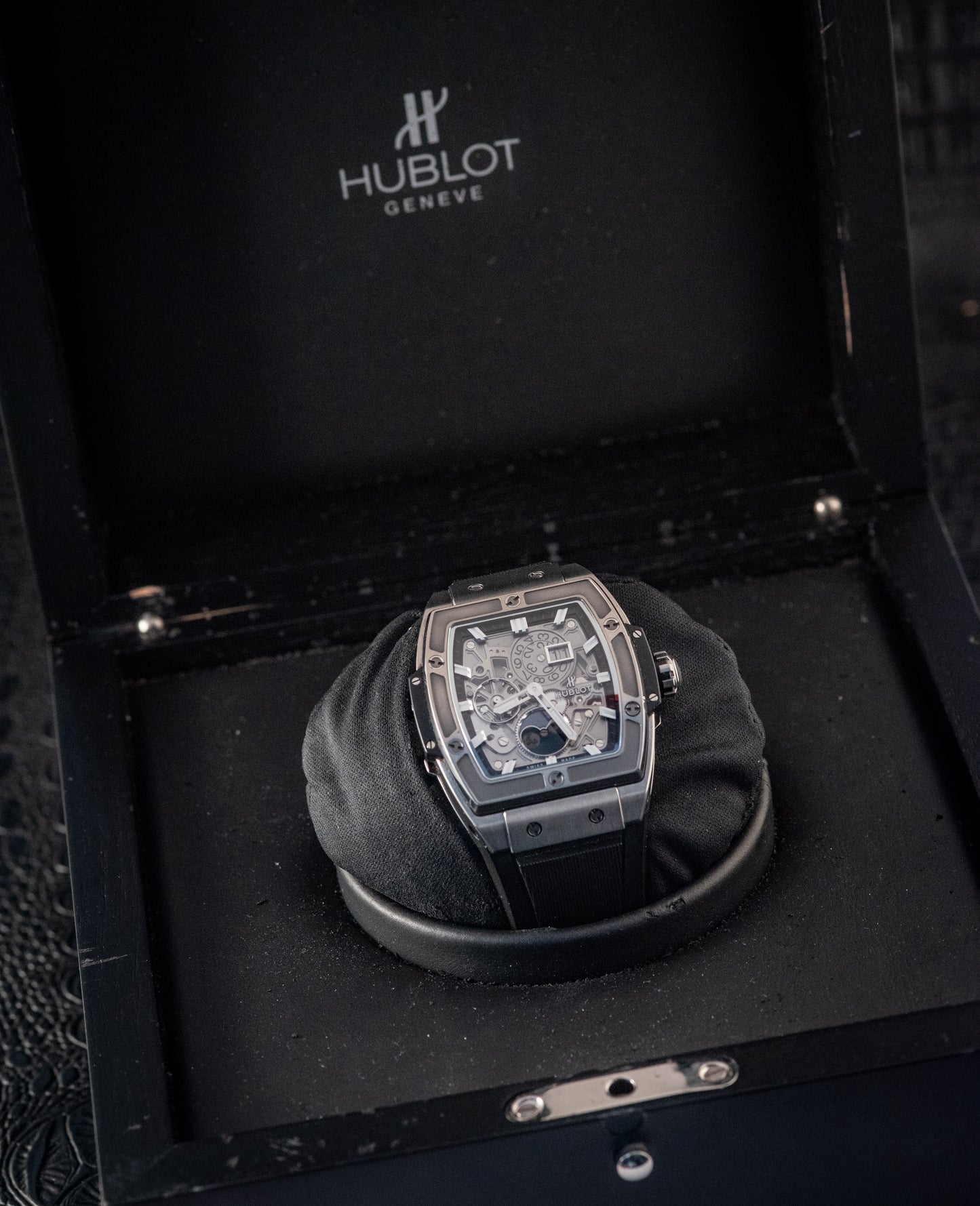 Hublot Spirit Of Big Bang Moonphase Titanium Skeleton Ref 647.NX.1137.RX Box And Papers 2021
