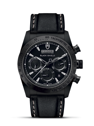 Tudor Fastrider Black Shield Ceramic / Black / Leather : Ref Number 42000CN-0017