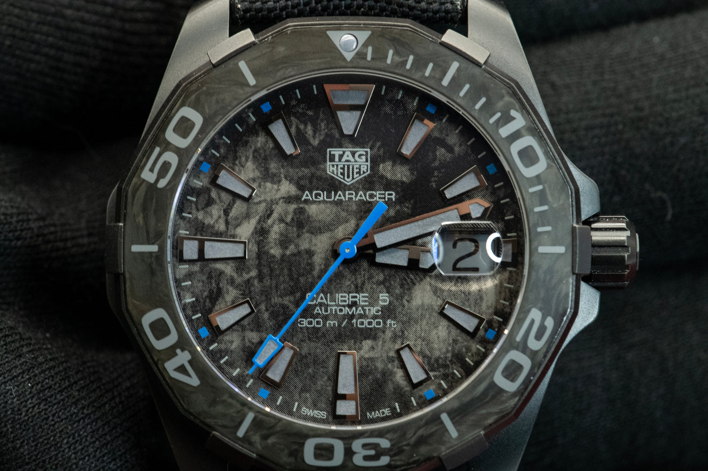 TAG Heuer Aquaracer Carbon Titanium Ref WBD218C.FC6447 Box And Papers