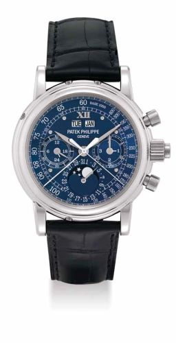 Patek Philippe Perpetual Calendar Split Seconds Chronograph 5004P Blue : Ref Number 5004P_Blue_Roman