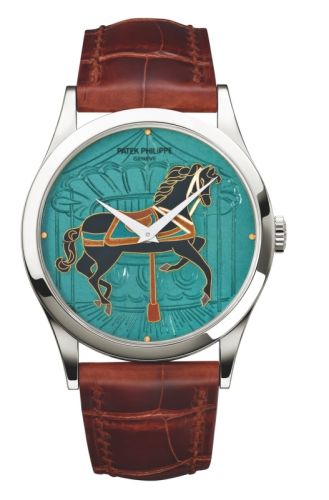 Patek Philippe Calatrava 5077 Carousel Turquoise : Ref Number 5077P-063