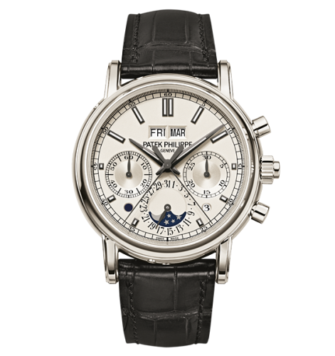 Patek Philippe Perpetual Calendar Split-Seconds Chronograph 5204 Platinum / Silver : Ref Number 5204P-001