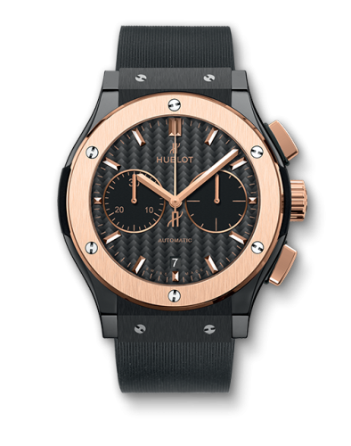 Hublot Classic Fusion 45 Chronograph King Gold / Black Ceramic / Black : Ref Number 521.CO.1781.RX