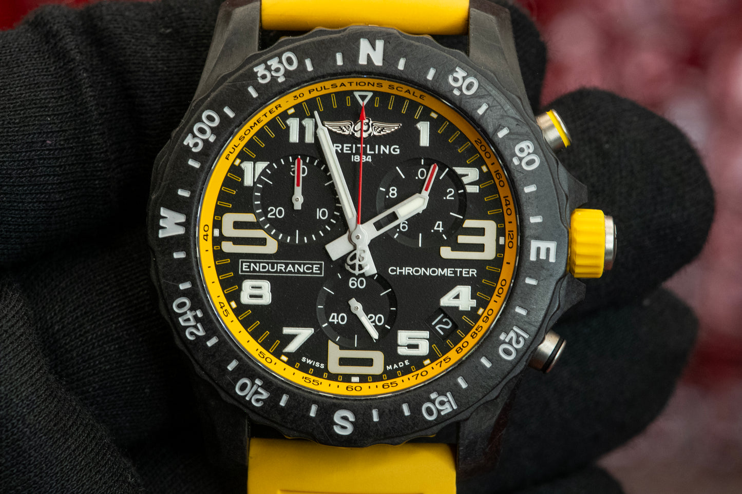Breitling Endurance Pro Yellow Box And Electronic Papers Under Warranty Ref X82310A41B1S1