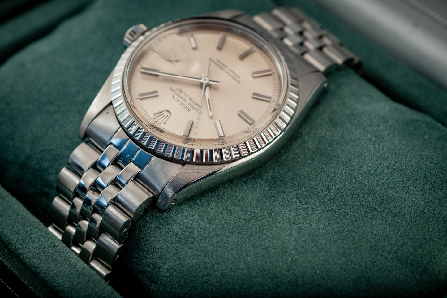 Rolex Datejust 36MM Stainless Steel Fluted Jubilee Silver Dial Ref 1603