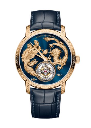 Vacheron Constantin Traditionnelle Tourbillon Phoenix and the Dragon Pink Gold / Blue : Ref Number 6040T/000R-B960