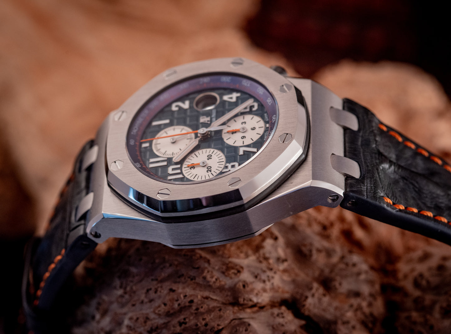 Audemars Piguet Royal Oak Offshore Chronograph Navy Box & Papers 42mm Extra Strap Ref 26470ST.OO.A027CA.01