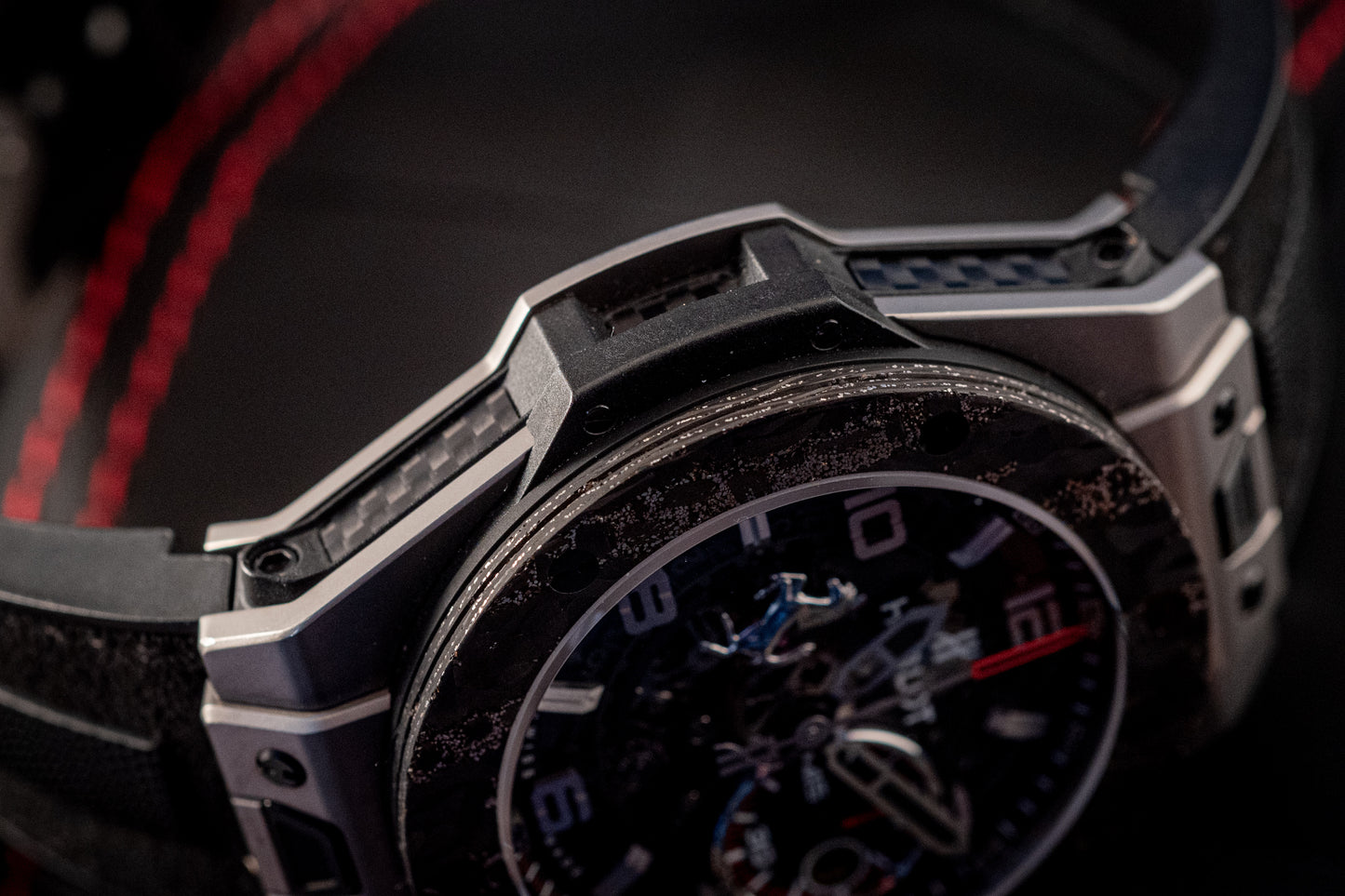 Hublot Big Bang Ferrari 2019 45MM Carbon Box And Papers With Watch Winder Ref 401.NJ.0123.VR