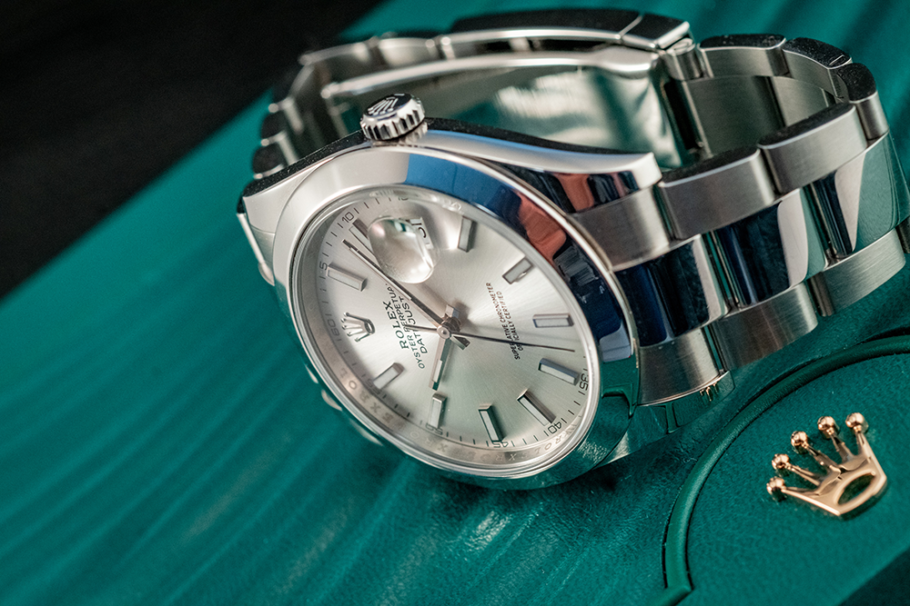 Rolex Datejust 41MM Oystersteel Ref 126300 Box And Papers 2019 Silver Oyster Bracelet Silver Bezel