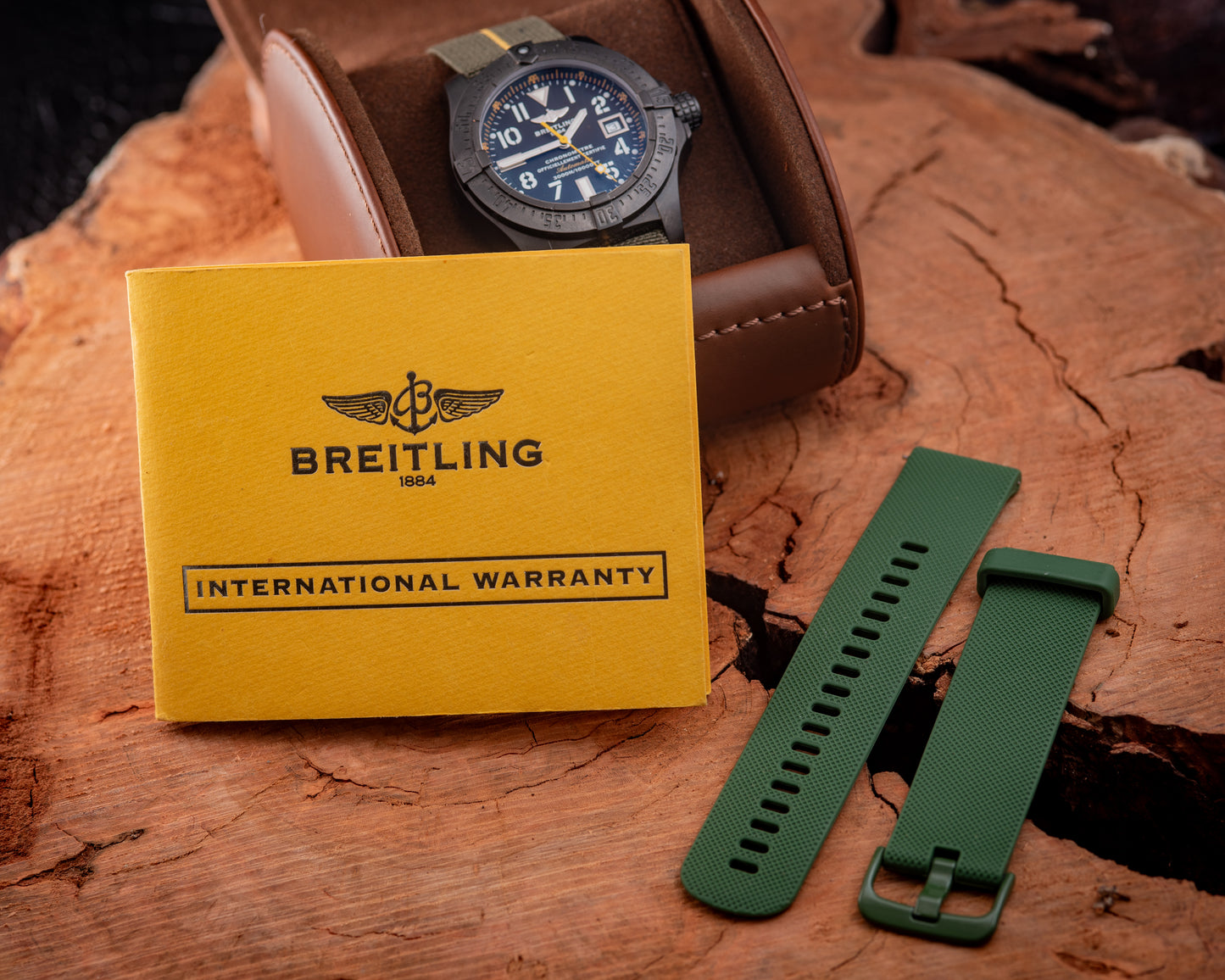 Breitling Seawolf Avenger Code Yellow 45mm Black Steel 1/1000 Reference Number A17330 Inner Box And Papers Additional Strap