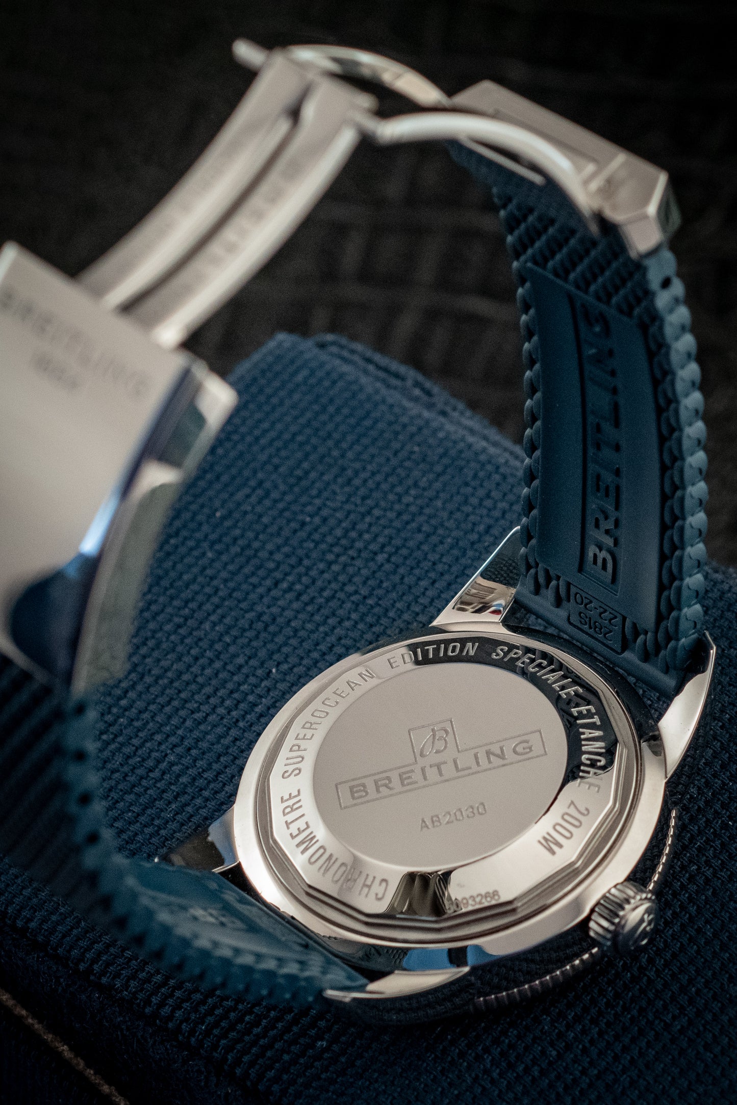 Breitling Breitling Superocean Heritage II 44mm Blue Dial Automatic Ref AB2030161C1S1 Box And Papers
