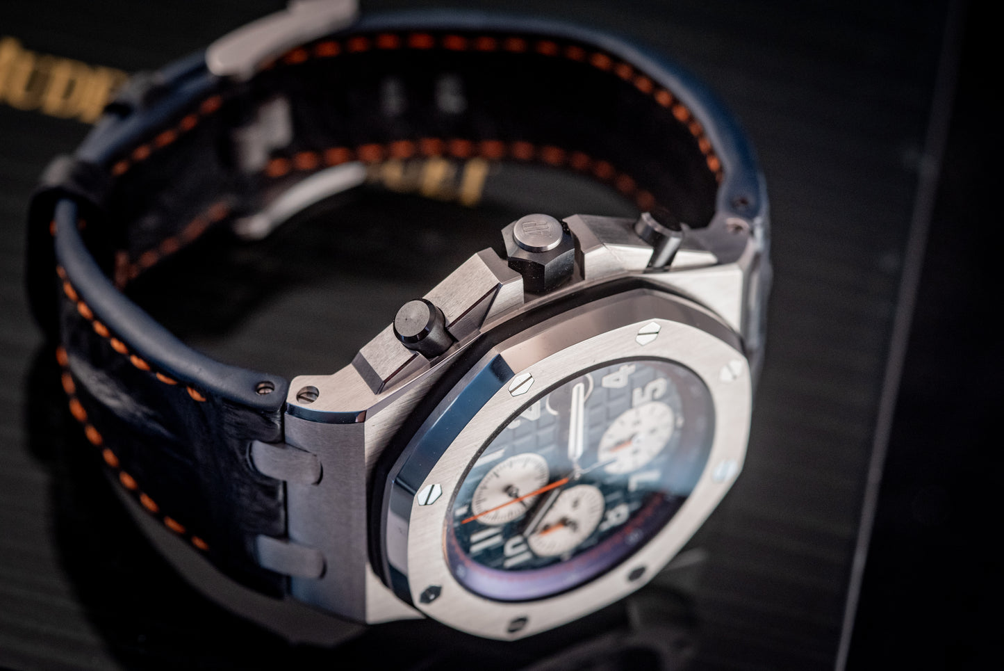 Audemars Piguet Royal Oak Offshore Chronograph Navy Box & Papers 42mm Extra Strap Ref 26470ST.OO.A027CA.01