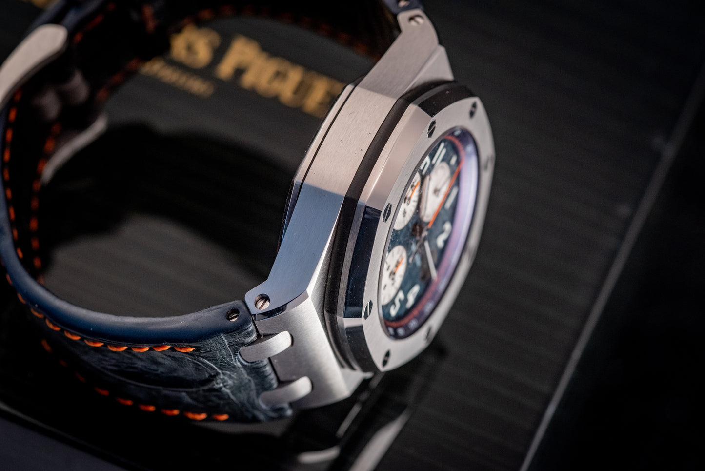 Audemars Piguet Royal Oak Offshore Chronograph Navy Box & Papers 42mm Extra Strap Ref 26470ST.OO.A027CA.01