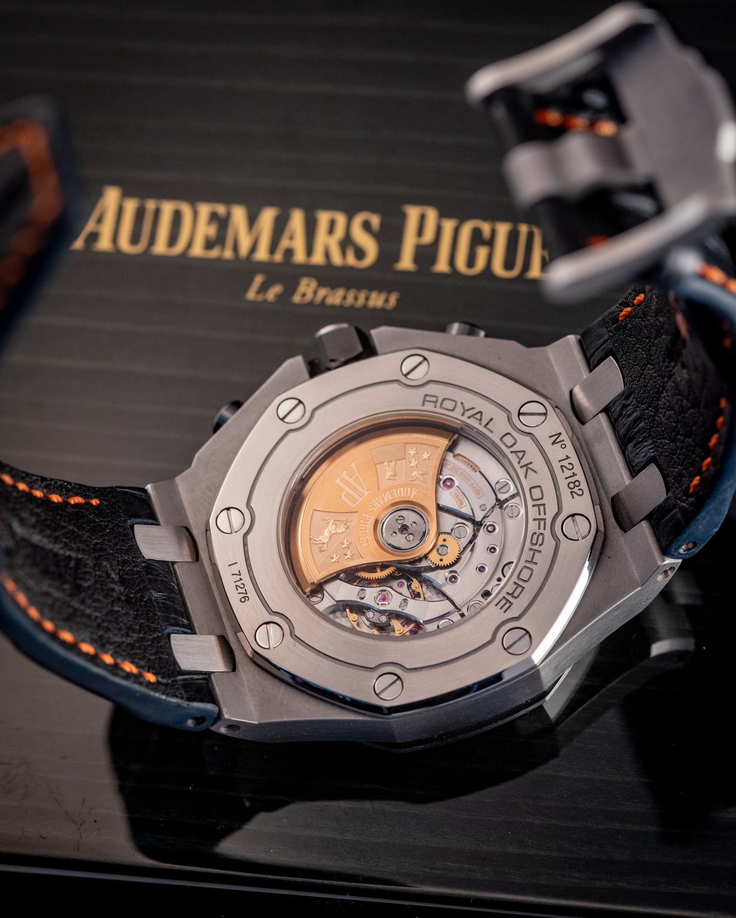 Audemars Piguet Royal Oak Offshore Chronograph Navy Box & Papers 42mm Extra Strap Ref 26470ST.OO.A027CA.01