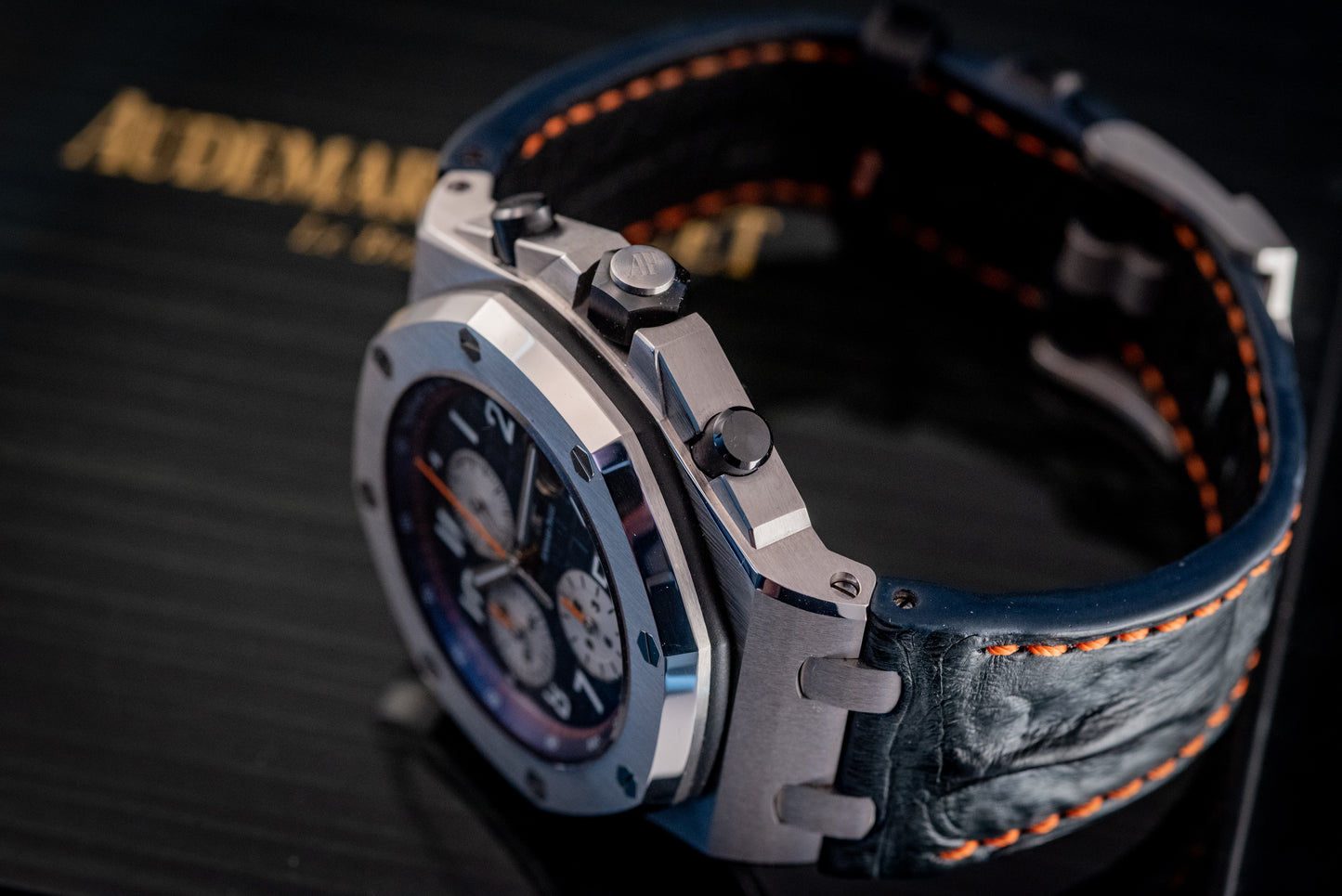 Audemars Piguet Royal Oak Offshore Chronograph Navy Box & Papers 42mm Extra Strap Ref 26470ST.OO.A027CA.01